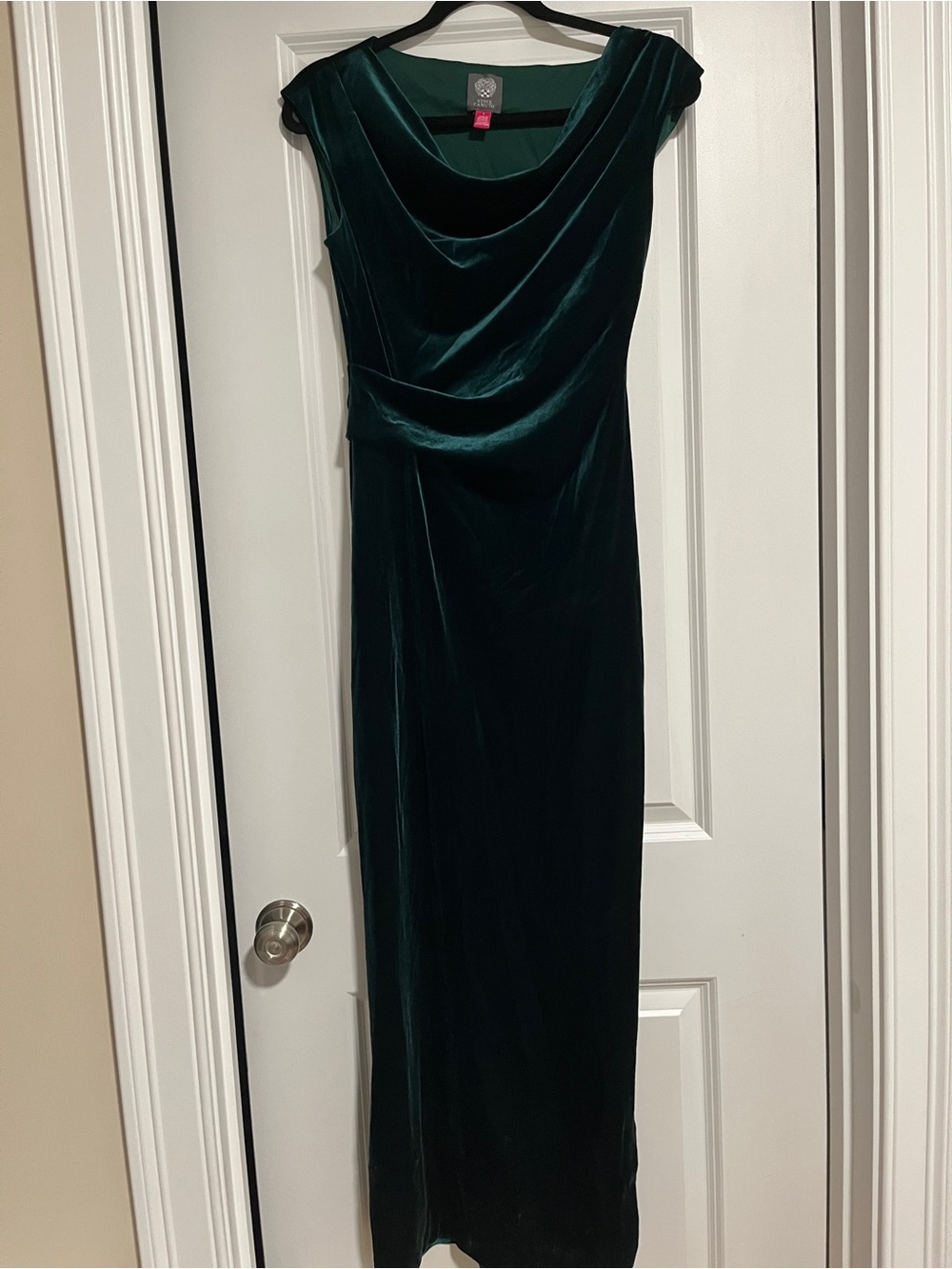 Vince Camuto Emerald Green Velvet evening dress